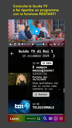 Lazzy Pro | Tv italiana Live Screenshot 1