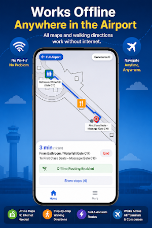 AirportGo: CLE Airport Map Screenshot 1