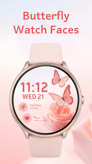 Beautiful Butterfly Watchface Screenshot 0