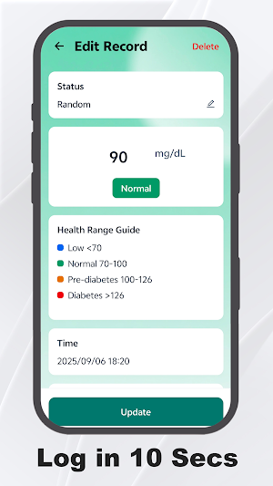 Blood Sugar – Diabetes Log Screenshot 2