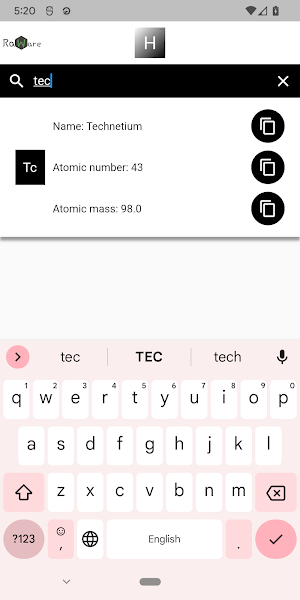 Raw Periodic Table Screenshot 1