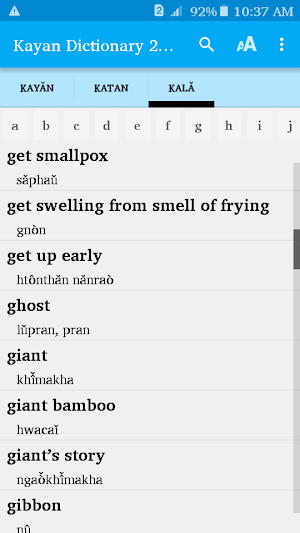 Kayan Dictionary 2016 Screenshot 1