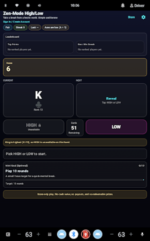 High or Low with Zen Mode Screenshot 2