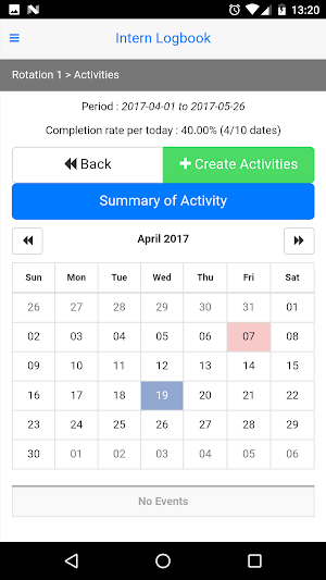 Medical Intern Logbook Screenshot 1