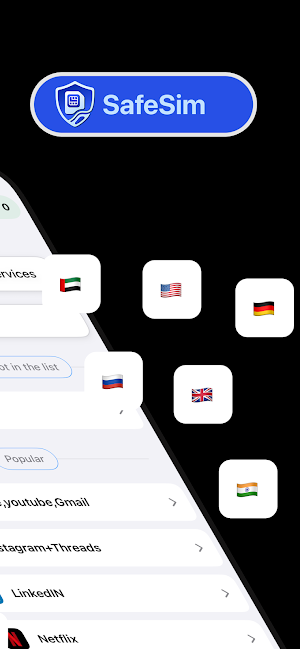 SafeSim - SMS Verification Screenshot 1
