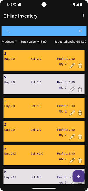 Offline Inventory Management Screenshot 1
