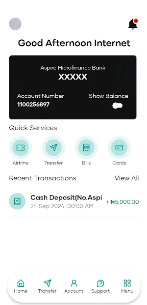 ASPIRE MFB MOBILE APP Screenshot 3