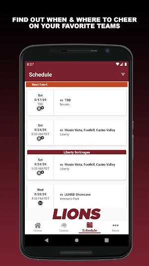 Liberty Lions Athletics Screenshot 1