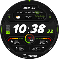 Digital VORTEX Watch Face