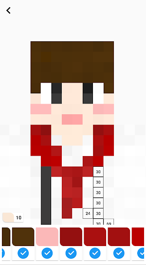 MCPE Skin Pixel World for Minecraft Color byNumber Screenshot 3