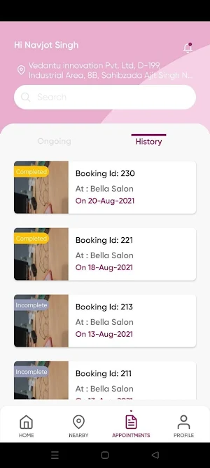 Just-Salon-User Screenshot 0
