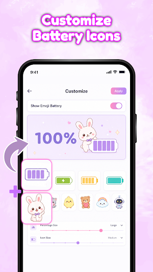 Emoji Battery Icon & Widget Screenshot 1