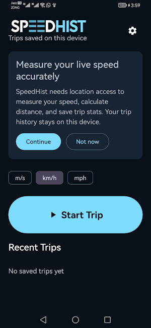 SpeedHist: GPS Speed Tracker Screenshot 0