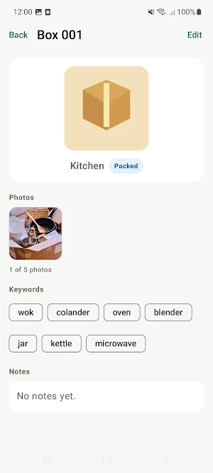 PackPal: Moving Box Inventory Screenshot 2