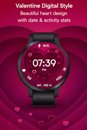 Valentine Heart Animated Watch Screenshot 1