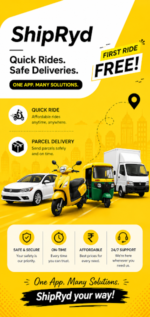 ShipRyd: Parcel & Quick Ride Screenshot 0
