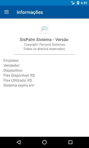 SisPalm Screenshot 1