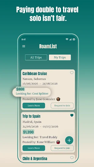 Roamate Screenshot 1