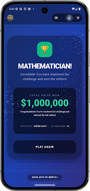 Millionaire Math Offline Brain Screenshot 1