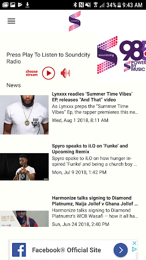 Soundcity TV and Radio App Screenshot 0