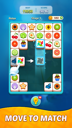 Tile Slide Pair: Mahjong Match Screenshot 1