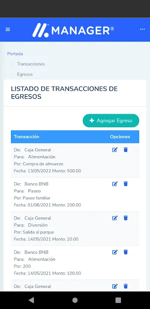 Manager Finanzas Screenshot 3