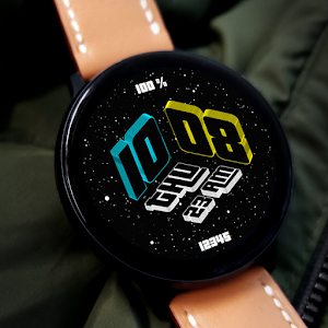 Galaxy 3D Time: Watch Face Screenshot 3