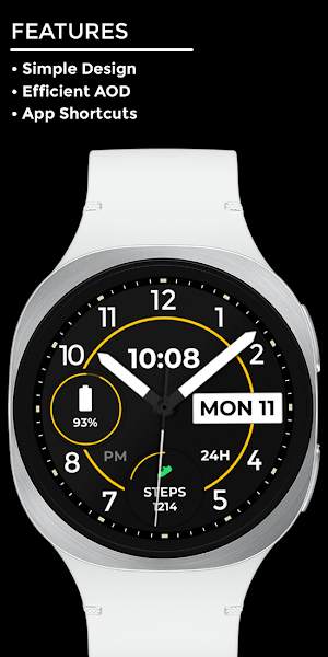 Night 06A - Analog Watch Face Screenshot 1