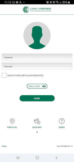 Cassa Lombarda Mobile Screenshot 0