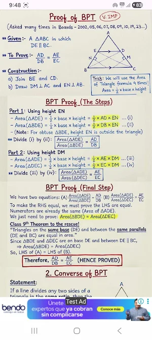Class 10th Math Revision Notes Screenshot 3