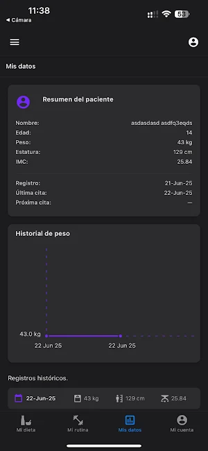 Nutrilander Paciente Screenshot 1
