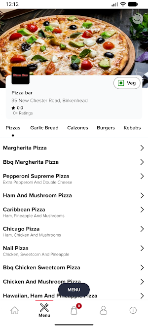 Pizza bar Screenshot 2