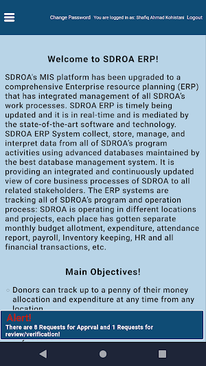 SDROA ERP Screenshot 3