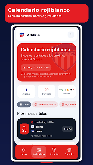 Junioristas App Screenshot 1