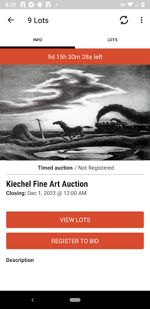 Kiechel Auction Screenshot 1