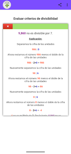 Criterios de Divisibilidad Screenshot 2