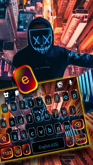 Parkour Neon Maskman Themes Screenshot 1