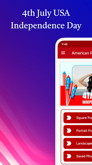 USA Independence Day Frame Screenshot 0