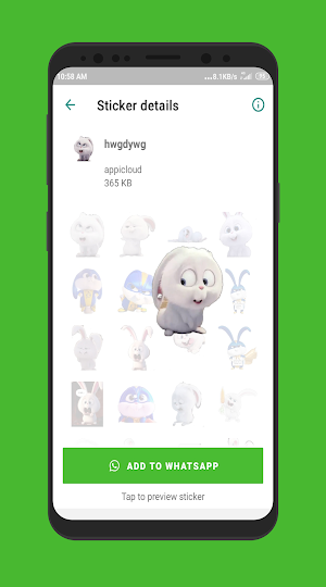 Rabbit Snowball WASticker Screenshot 0