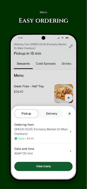 GREEN OLIVE To Go Screenshot 2