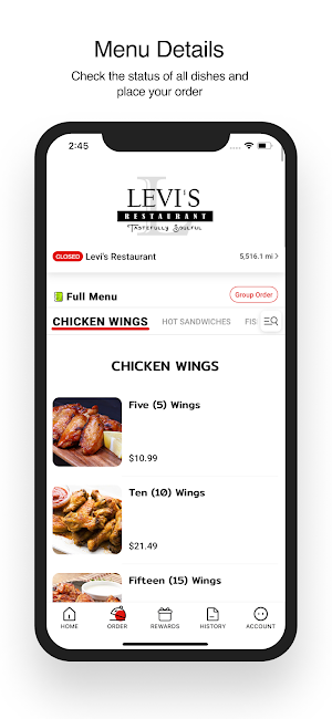 Levi's Restaurant Screenshot 1