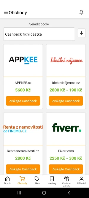 Cashback Ziskejte.cz Screenshot 3