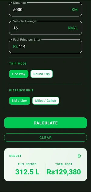 Petroniq - Fuel Calculator Screenshot 3