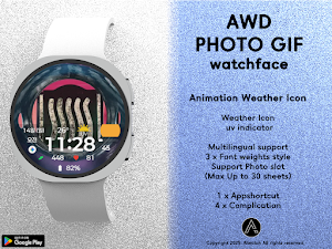 AWD Photo Gif Watchface Screenshot 1