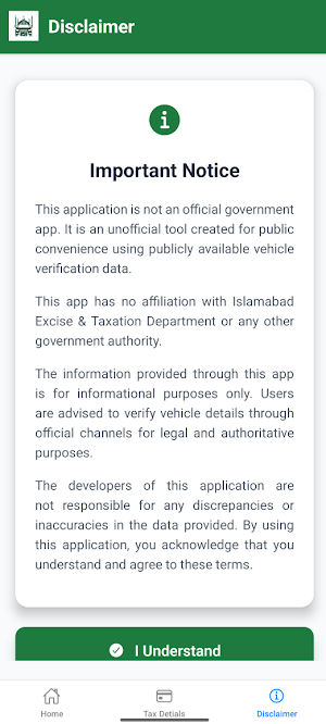 Islamabad Vehicle Verification Screenshot 2