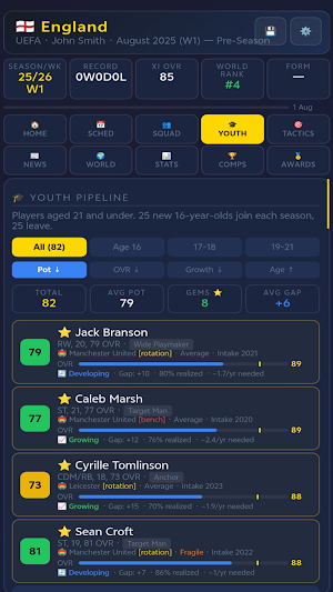 SIM: World Cup Manager Screenshot 2