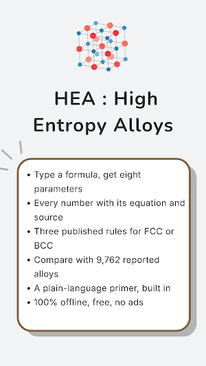 HEA: High Entropy Alloys Screenshot 0