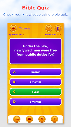 Bible Knowledge Quiz Screenshot 0