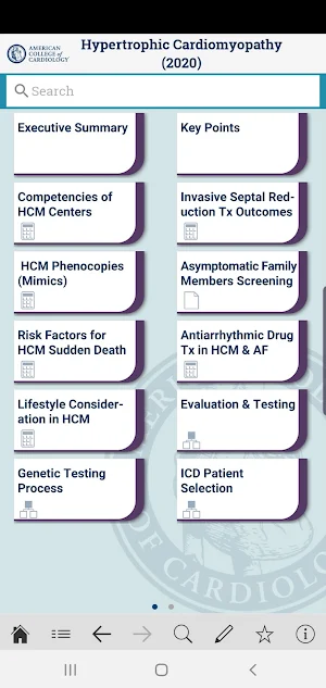 ACC Guideline Clinical App Screenshot 0