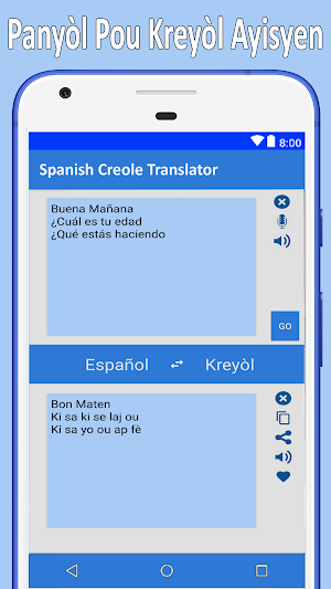 Traduction Creole Espagnol Screenshot 2
